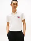Tommy Hilfiger HILFIGER FLAG REG PO, Z00 Beyaz Erkek Polo T-Shirt
