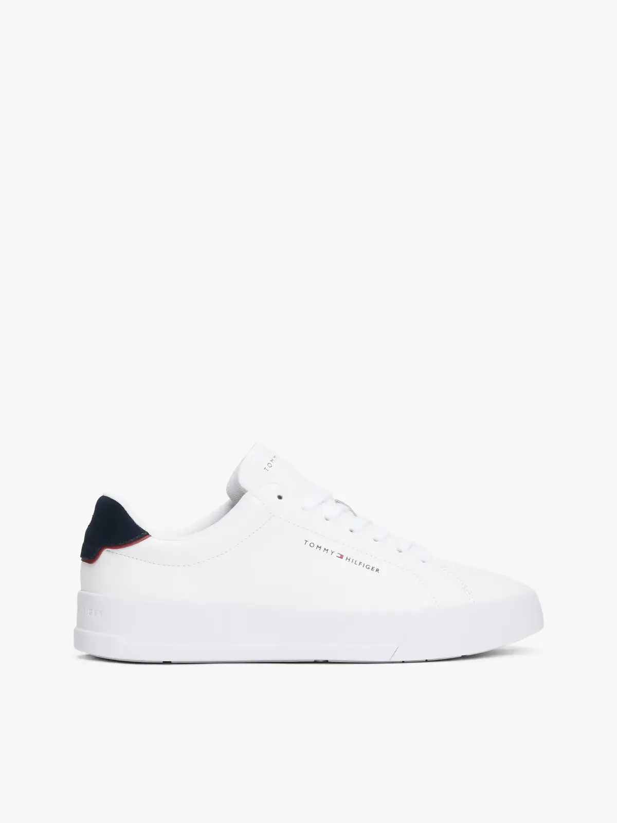 Tommy Hilfiger TH COURT LTH DETAIL, 0LD Beyaz Erkek Spor Ayakkabı & Sneaker