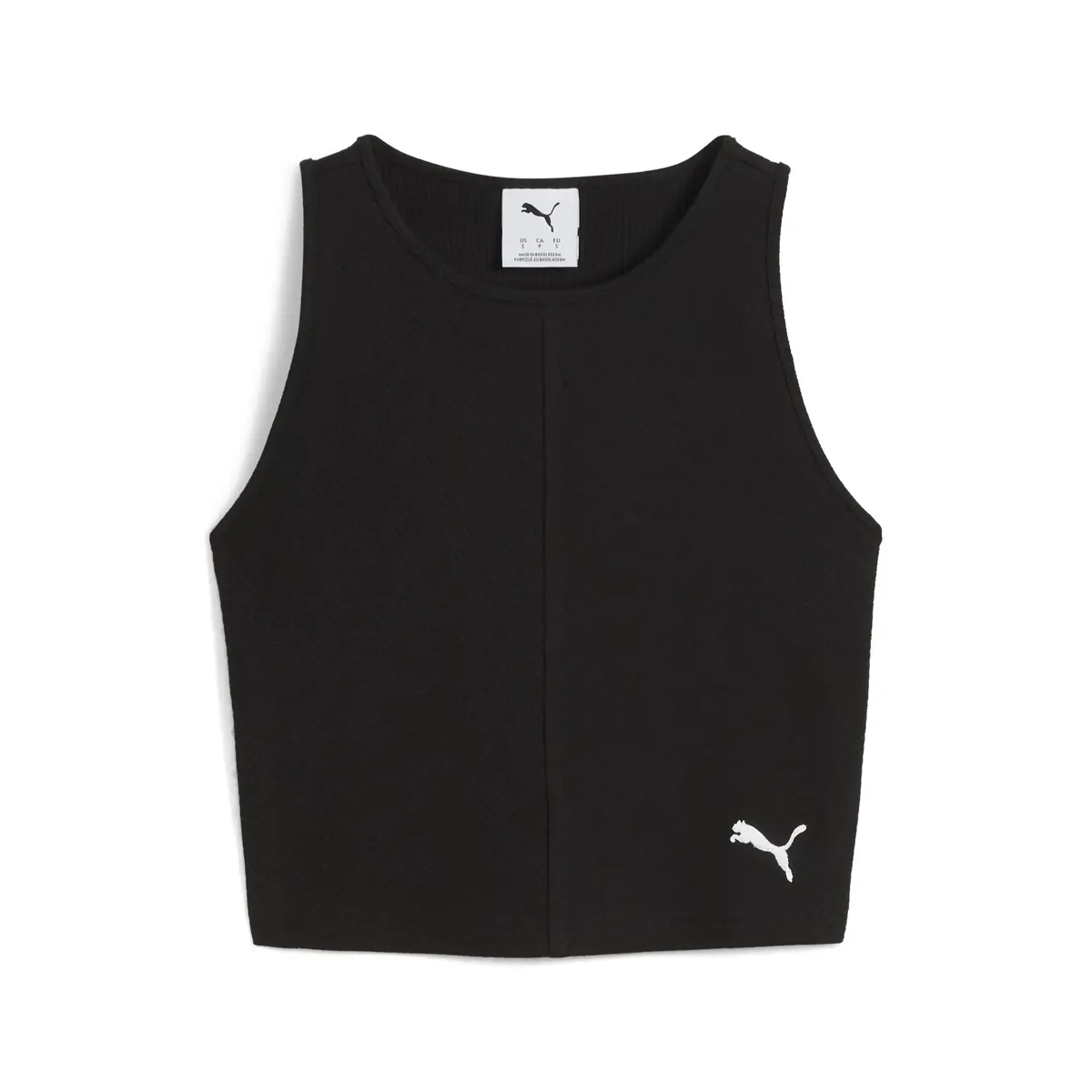 Puma WARDROBE ESS Ribbed Crop Top Siyah Kadın Crop