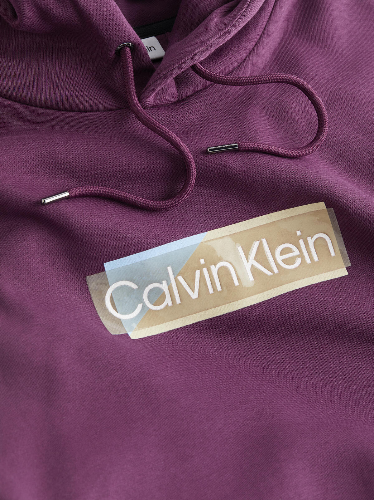 Calvin Klein LAYERED GEL LOGO HOO Erkek Pembe Hoodie