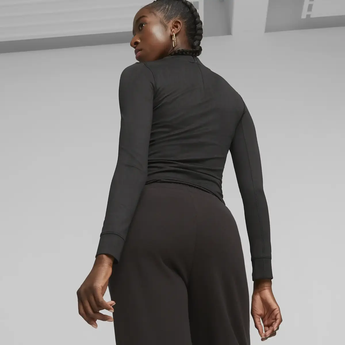 Puma INFUSE Long Sleeve Tight Top Siyah Kadın Üst