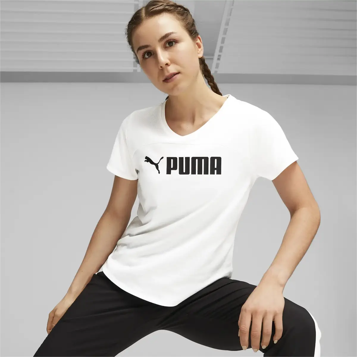 Puma  FIT ULTRABREATHE TEE Beyaz Kadın Performans T-Shirt