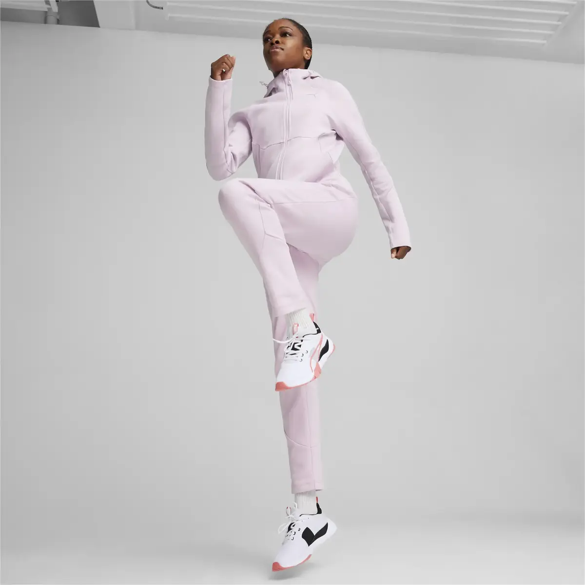 Puma EVOSTRIPE FZ Hoodie Lila Kadın Sweatshirt