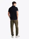 Tommy Hilfiger FLAG CUFF SLIM POLO, DW5 Siyah Erkek T-Shirt & Polo