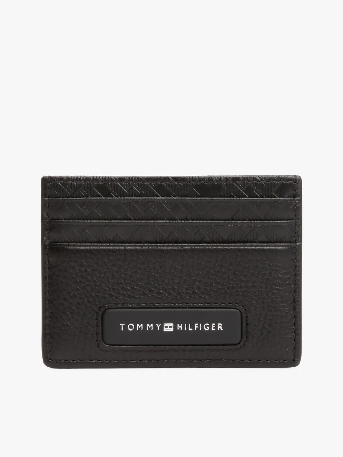 Tommy Hilfiger TH MONOGRAM CC HOLDE Erkek Siyah Cüzdan