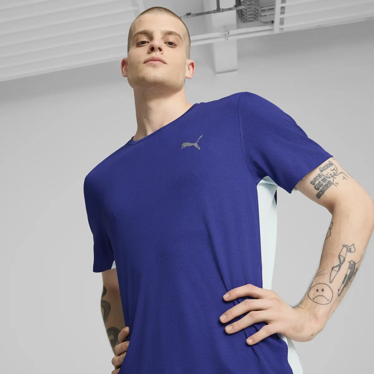 Puma RUN FAVORITE VELOCITY TEE Mor Erkek T-Shirt