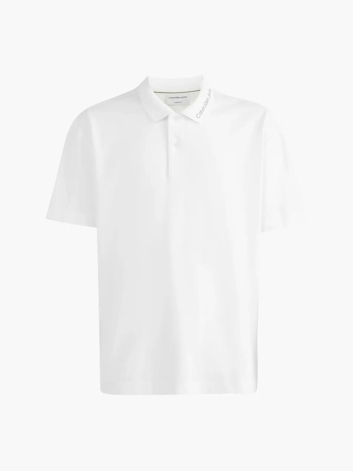 Calvin Klein INSTITUTIONAL COLLAR Erkek Beyaz Polo T-Shirt