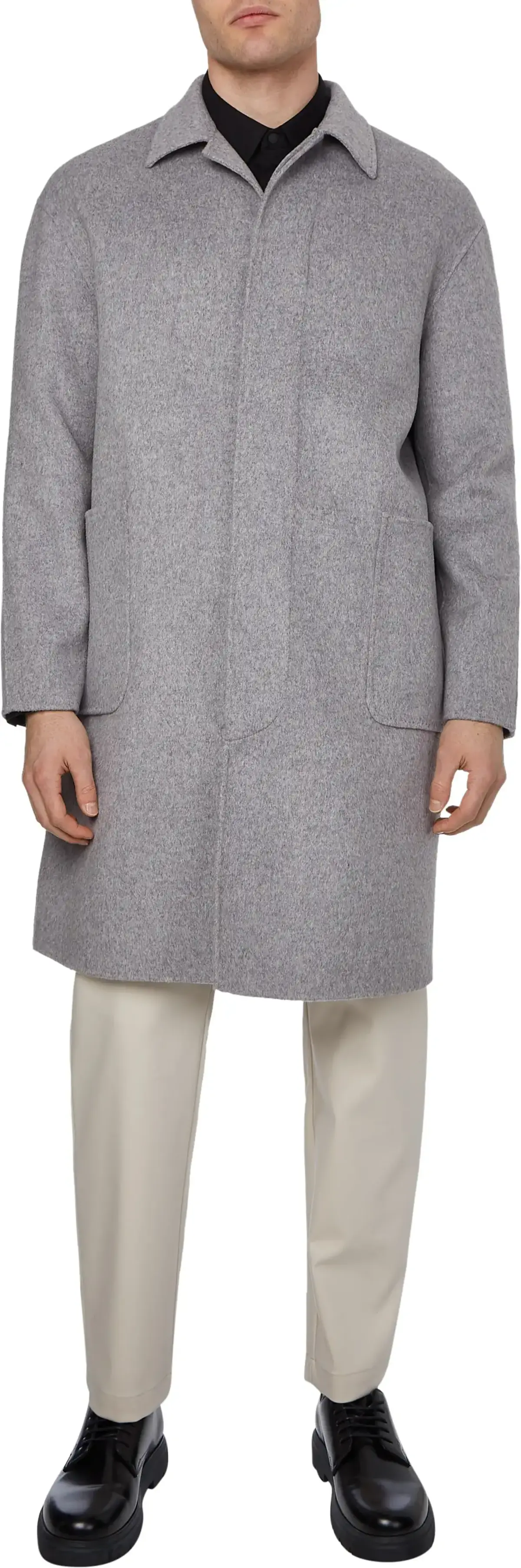 Calvin Klein DOUBLE FACE COAT Erkek Gri Mont