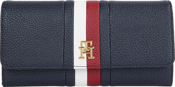 Tommy Hilfiger TH EMBLEM LARGE FLAP Kadın Lacivert Cüzdan