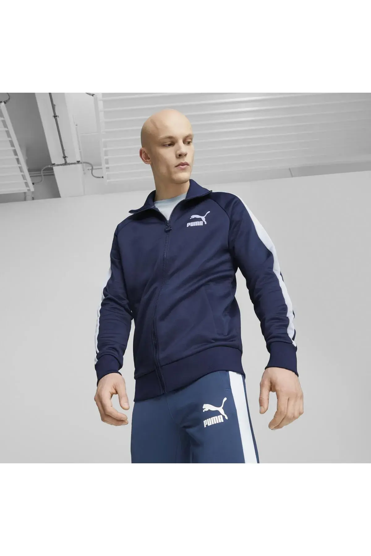 Puma T7 ICONIC Track Jacket (s) PT Mavi Erkek Fermuarlı Sweatshirt