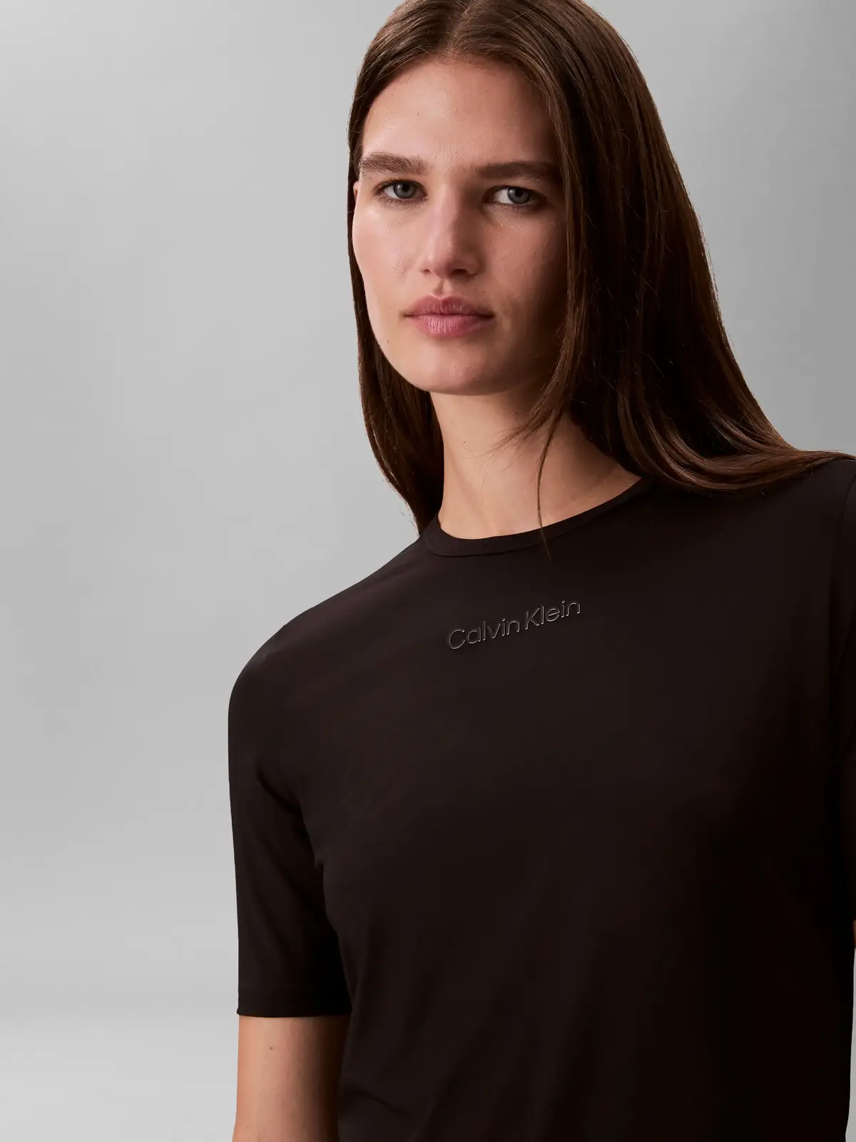 Calvin Klein ICON SPORT ACTIVE SS, UB1 Siyah Kadın T-Shirt