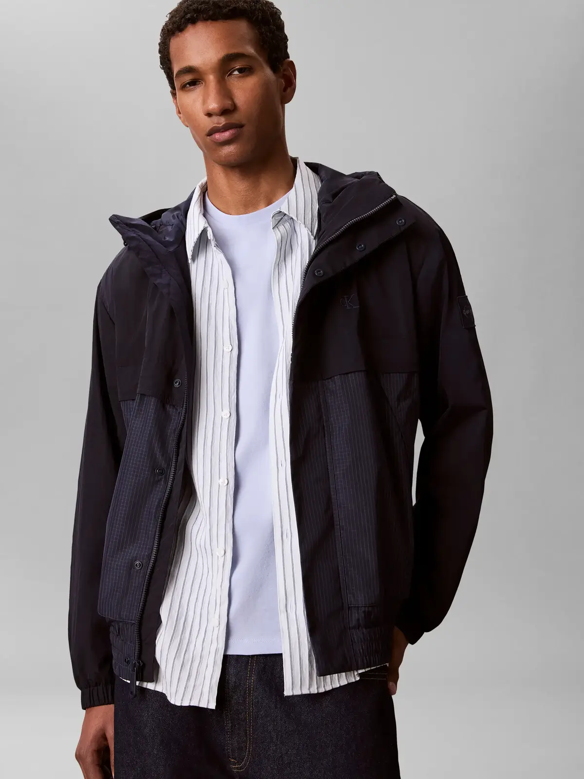 Calvin Klein SS BADGE 30S JERSEY Mavi Erkek Tişört