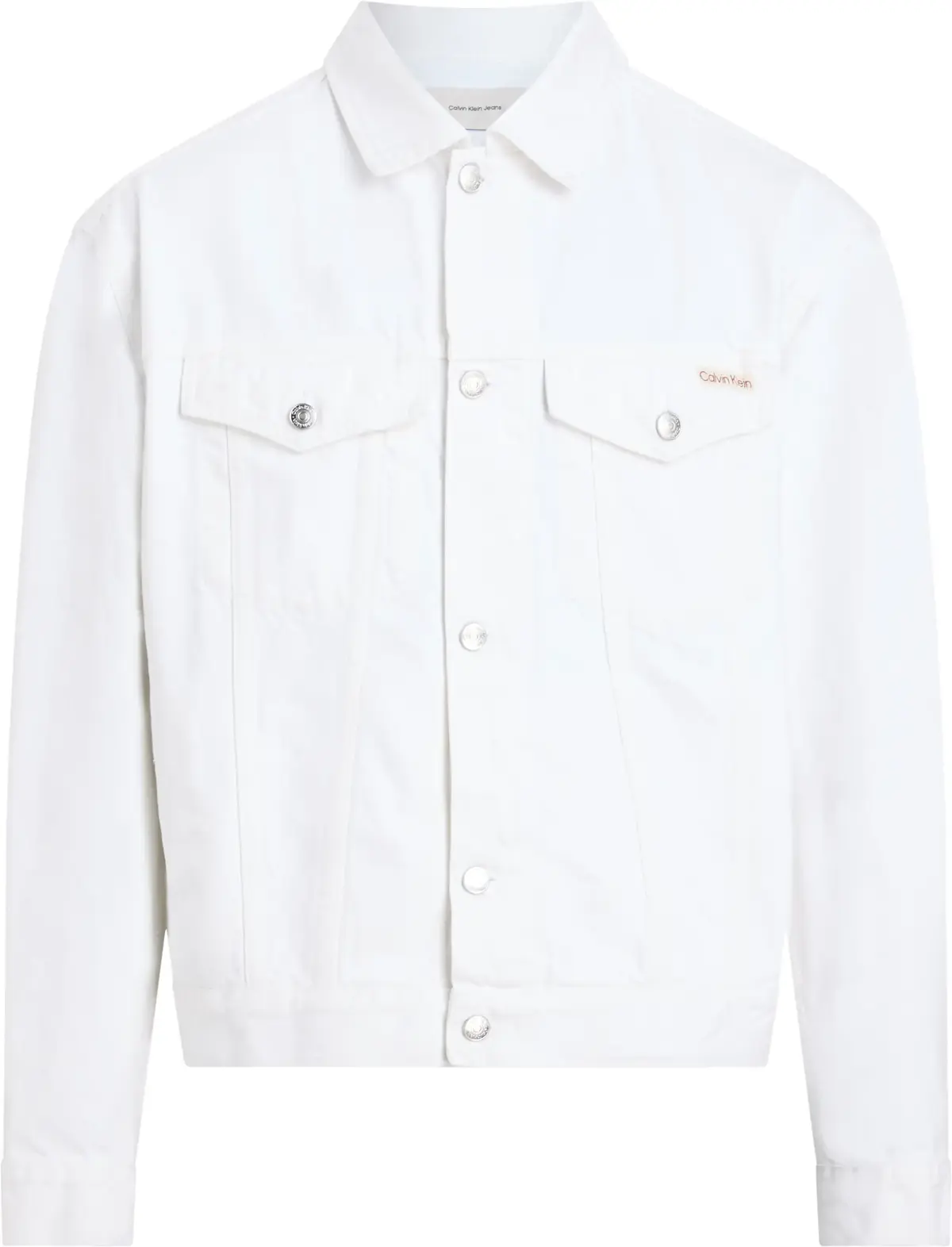 Calvin Klein RELAXED DENIM JACKET, 1AA Beyaz Erkek Kot Ceket