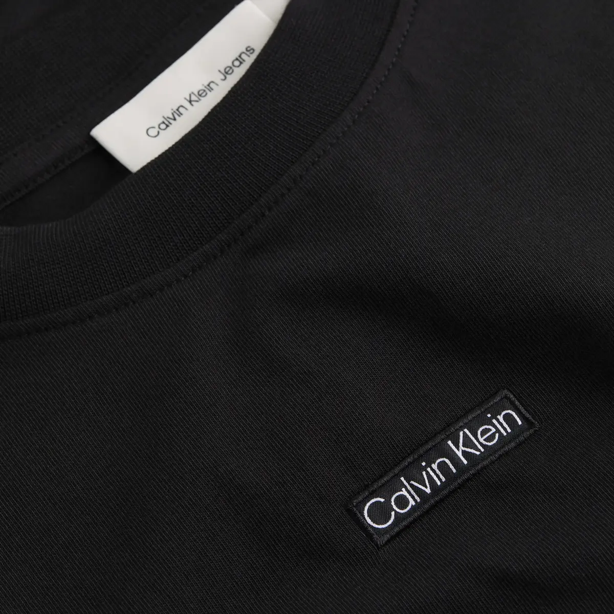Calvin Klein PLACED INST TEE DRES, BEH Siyah Kadın Elbise-Etek