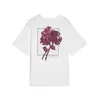 Puma W FLORAL CAT GRAPHIC TEE Beyaz Kadın T-Shirt