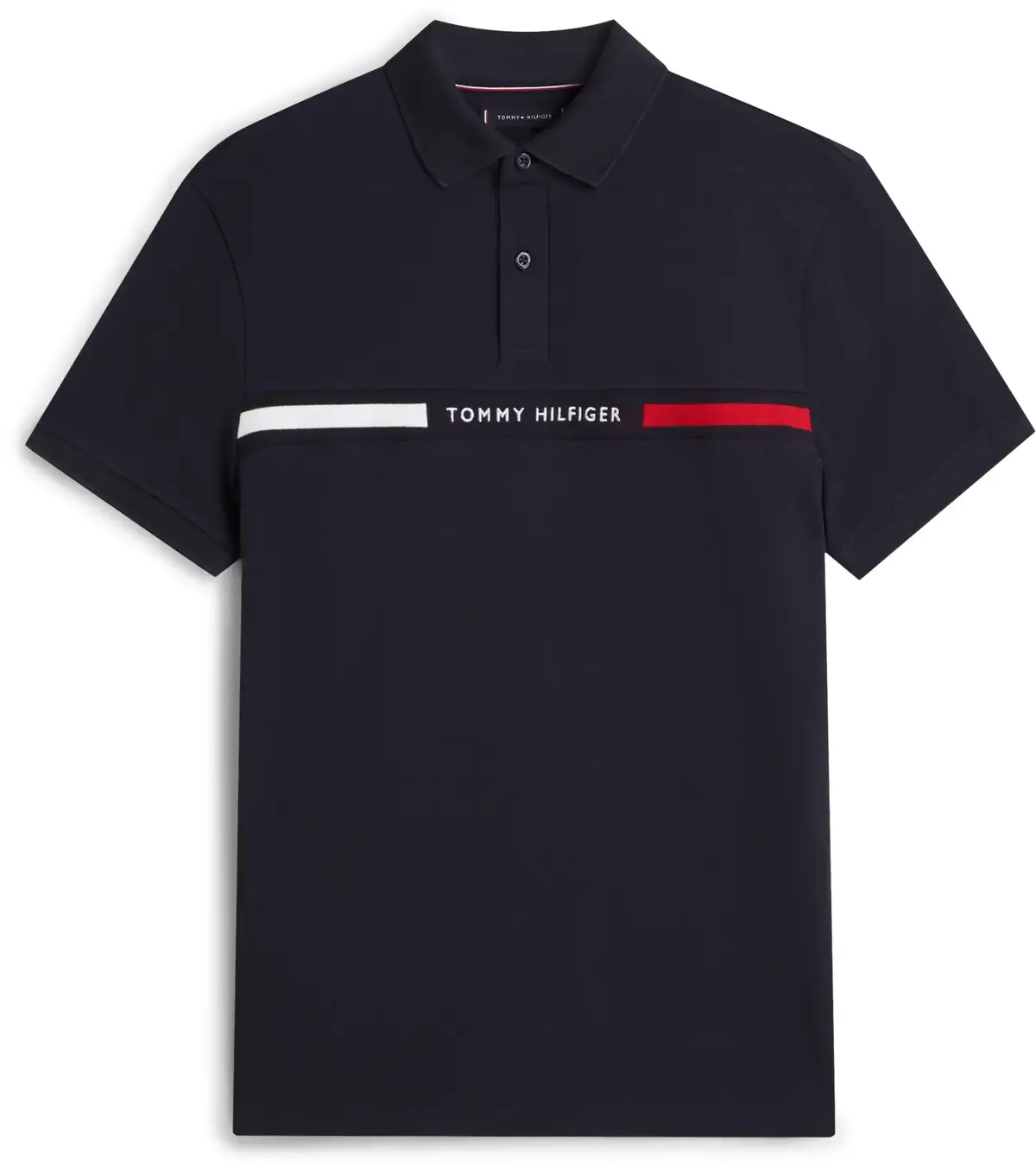 Tommy Hilfiger HILFIGER CHEST INSER, DW5 Siyah Erkek T-Shirt & Polo