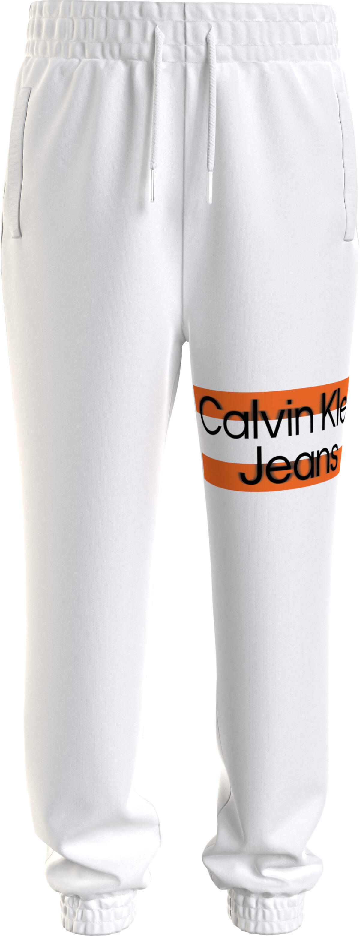 Calvin Klein MAXI BLOCK LOGO SWEA Erkek Beyaz Eşofman Altı