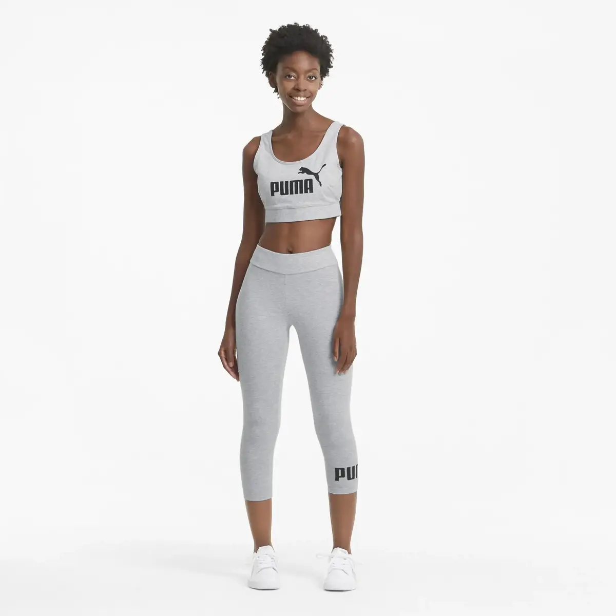 Puma ESS 45019 Logo Leggings Light Gri Kadın Tayt