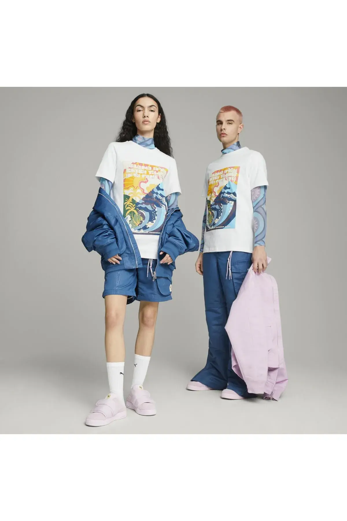 Puma PUMA x PALOMO Graphic Tee Beyaz Erkek T-Shirt