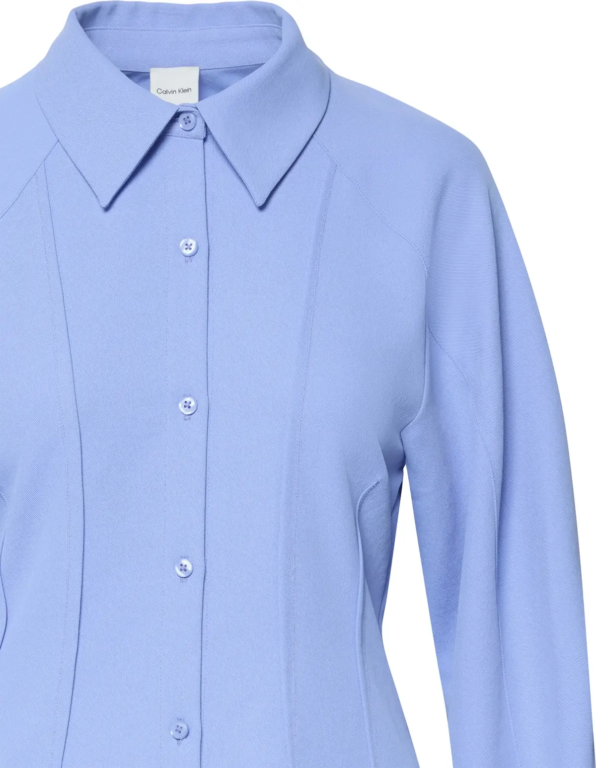 Calvin Klein Casual Twill LS Mini Shirtdress Ksdın Mavi Gömlek Elbise