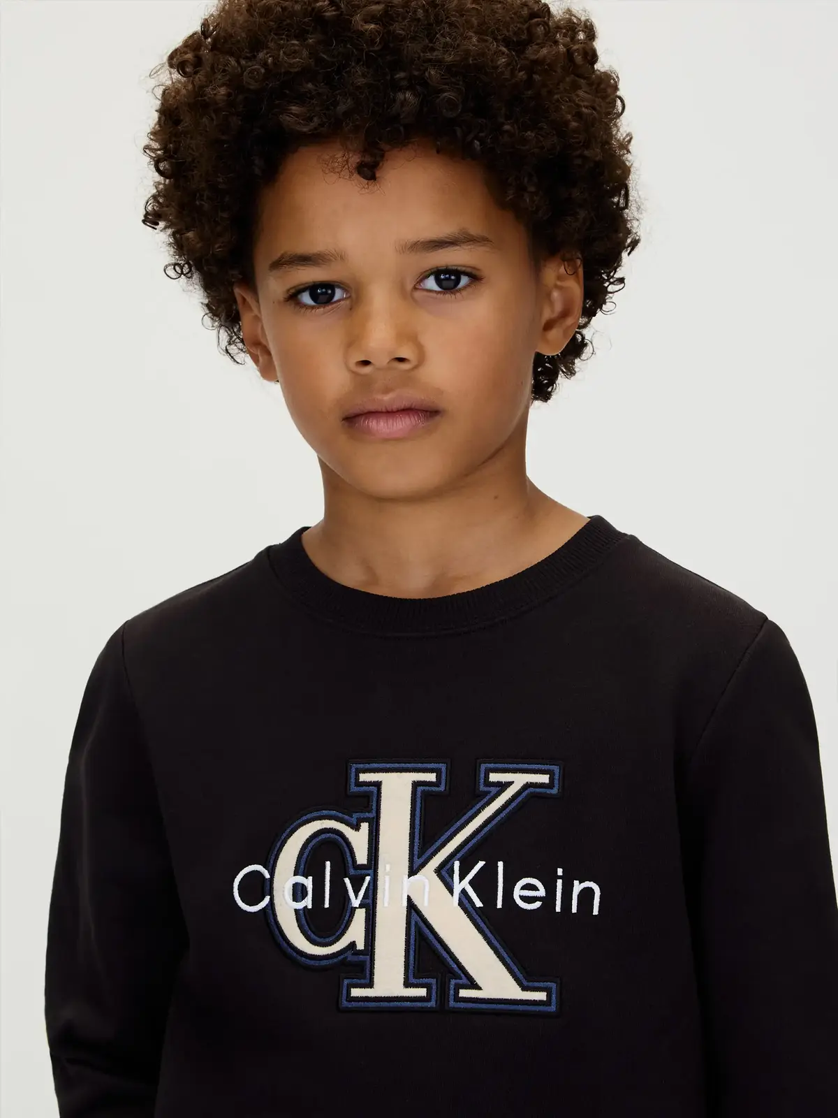 Calvin Klein FESTIVE MONO SWEATSHIRT Siyah Erkek Çocuk Sweatshirt