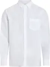 Calvin Klein LINEN COTTON REGULAR, YAA Beyaz Erkek Gömlek