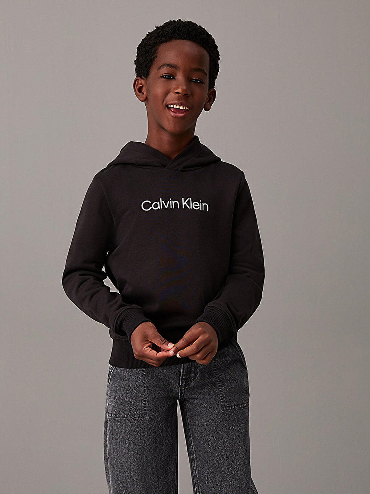 Calvin Klein INST. LOGO REG. TERR, BEH Siyah Unisex Sweatshirt