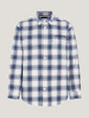 Tommy Hilfiger SHADOW CHECK OVERSHI Erkek Mavi Gömlek