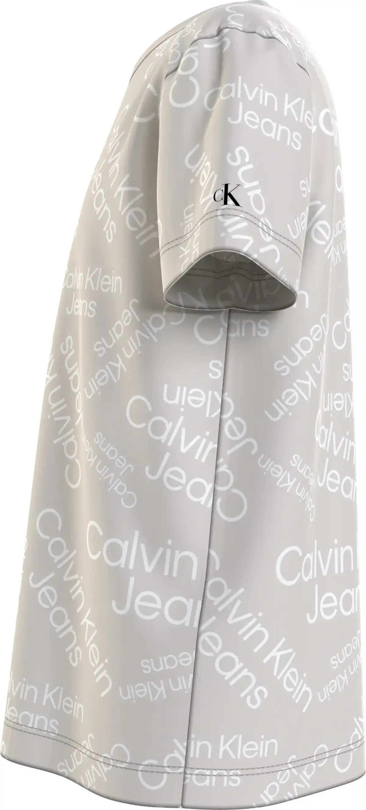 Calvin Klein STACKED AOP LOGO REL Erkek Bej T-Shirt