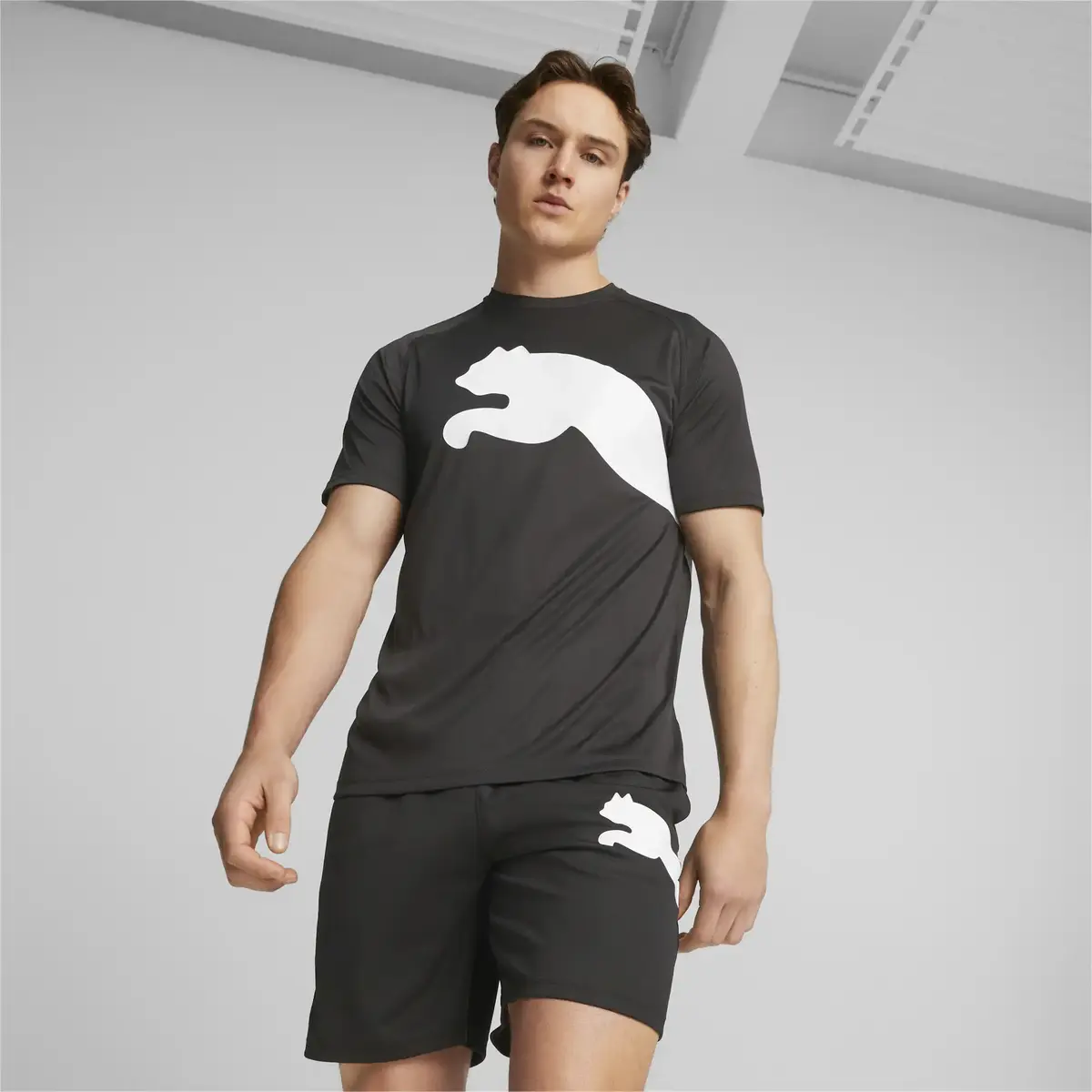 Puma Train All Day Big CAT Tee Siyah Erkek Performans T-Shirt