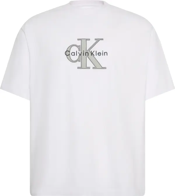 Calvin Klein SS 16S TRICOLOR MONOLOGO GRAPHIC Erkek Beyaz T-Shirt