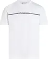 Calvin Klein SPLIT LINE LOGO T-SH, YAF Beyaz Erkek T-Shirt & Polo