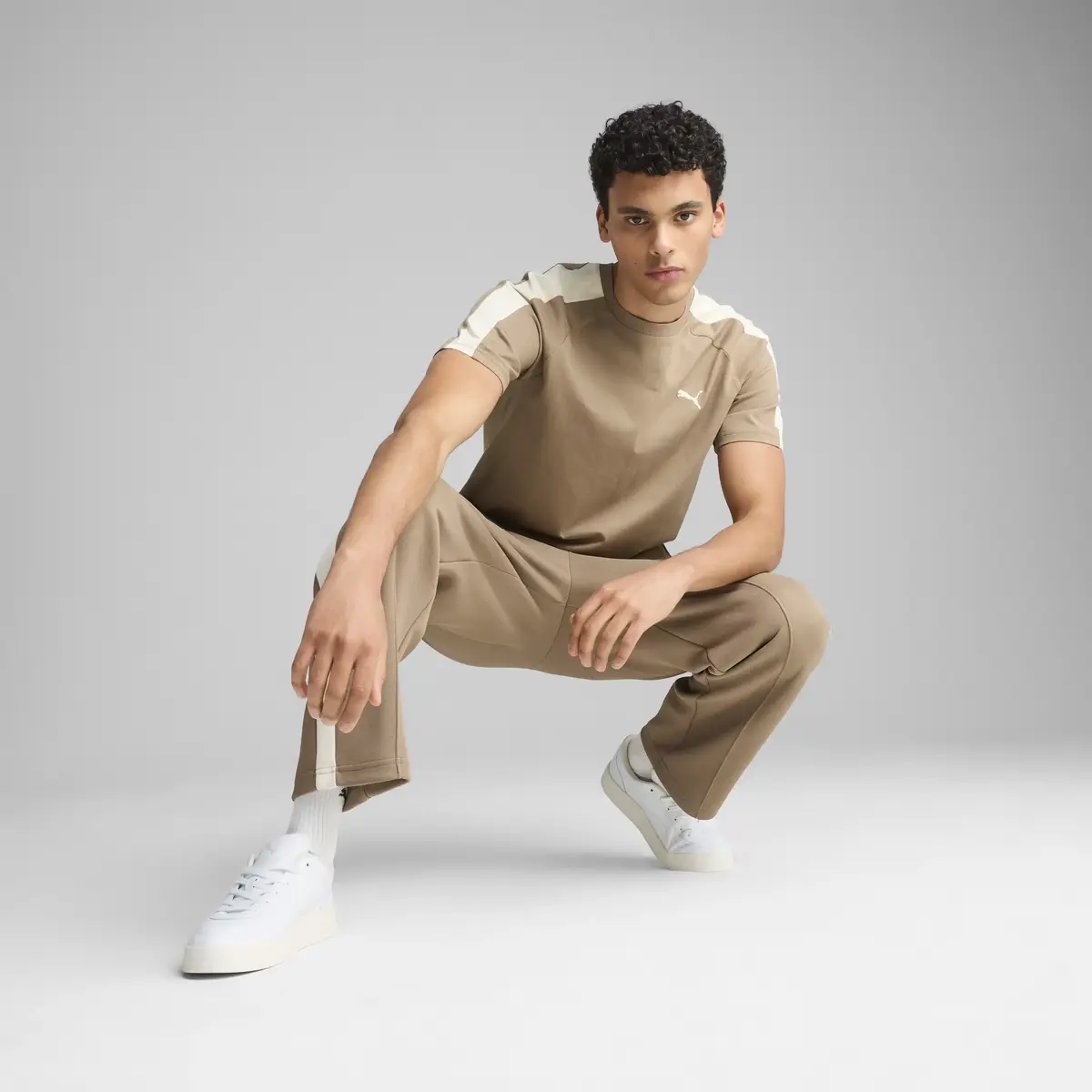 PUMA T7 Tee Kahverengi Erkek T-Shirt