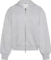 Calvin Klein A- LOGO EMB FRENCH TERRY FZ HOOD Kadın Gri Fermuarlı Sweatshirt