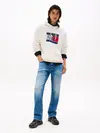 Tommy HilfigerTJM REG RWB FLAG HOODIE, Beyaz Erkek Hoodie