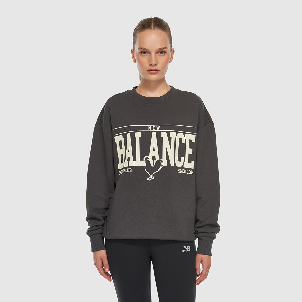 New Balance UNC3401 Kadın Antrasit Sweatshirt