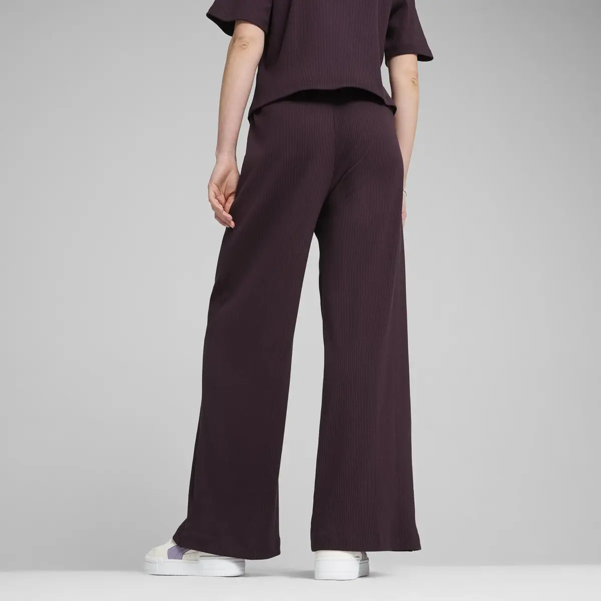 Puma CLASSICS Ribbed Relaxed Pant Siyah Kadın Eşofman Altı