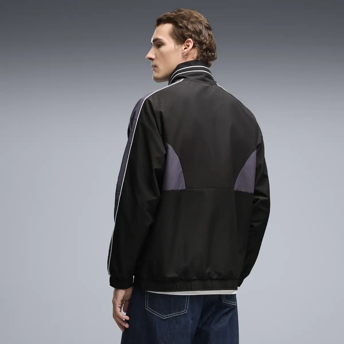PUMA T7 Relaxed Woven Track Jacke Siyah Erkek Ceket