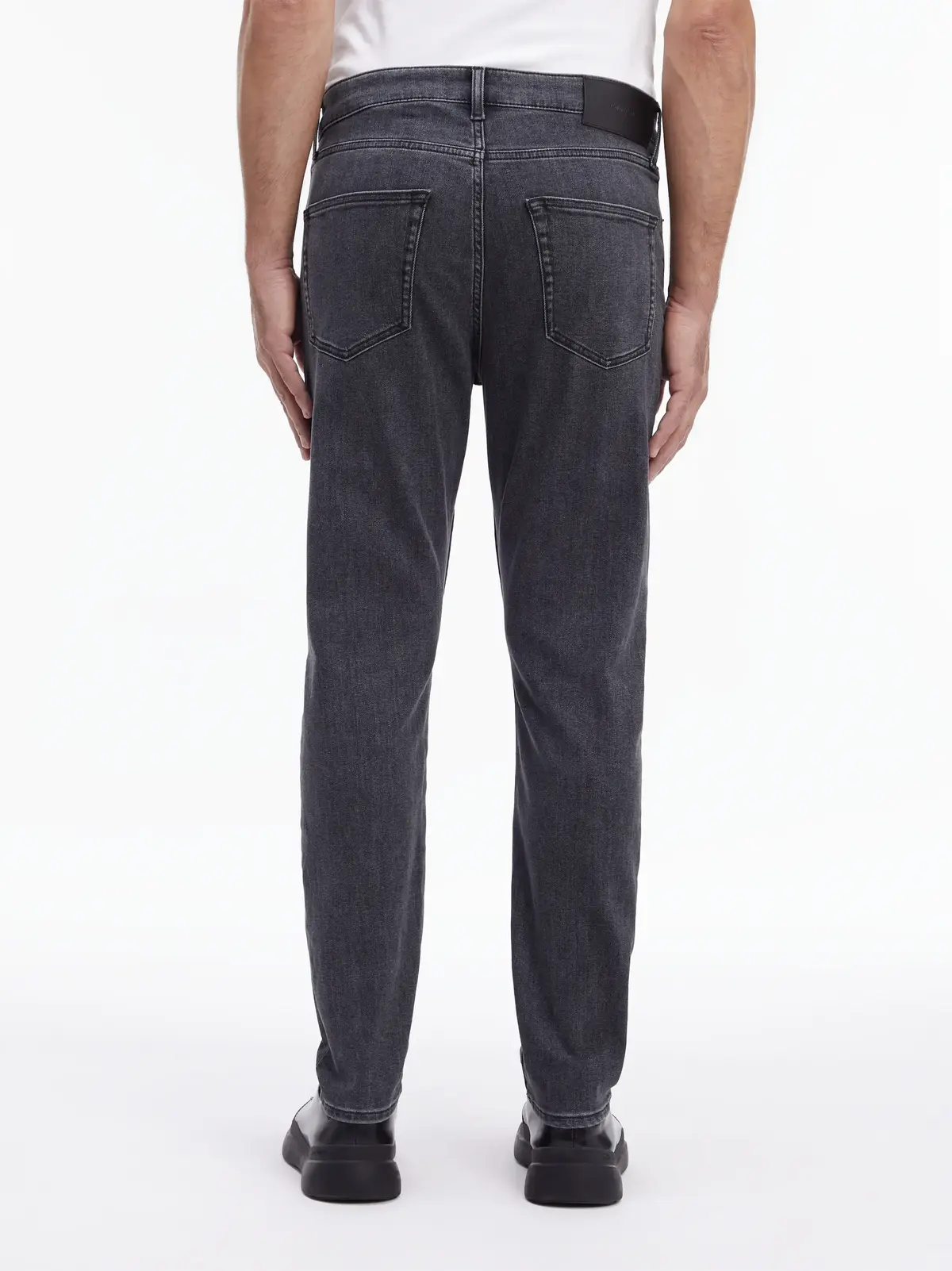 Calvin Klein TAPERED WASHED BLACK Erkek Antrasit Kot Pantolon