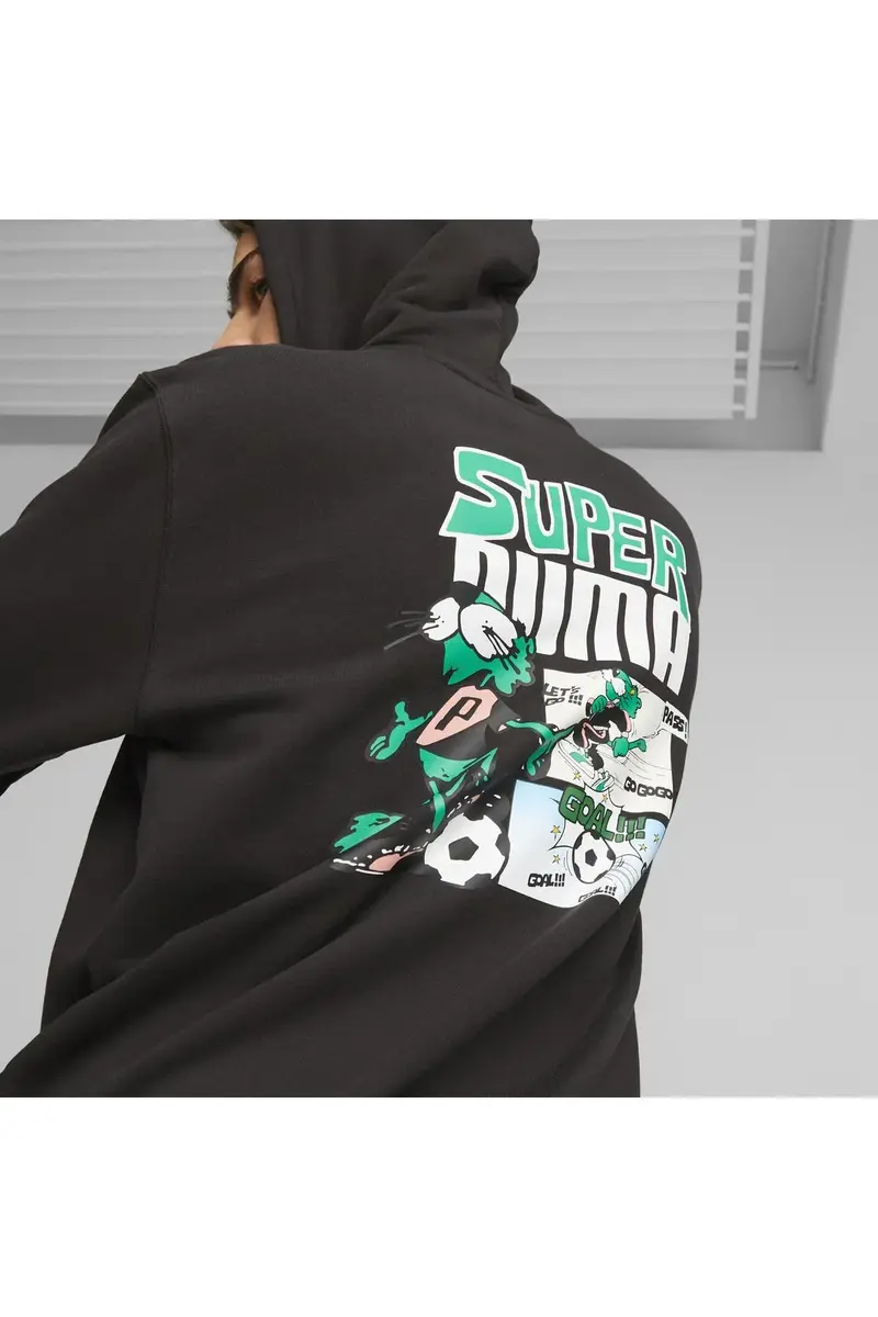 Puma CLASSICS SUPER PUMA Graphic Hoodie TR Siyah Erkek Hoodie