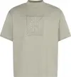Calvin Klein SS RLXD PREMIUM INTERLOCK EMBLEM Erkek Krem  T-Shirt