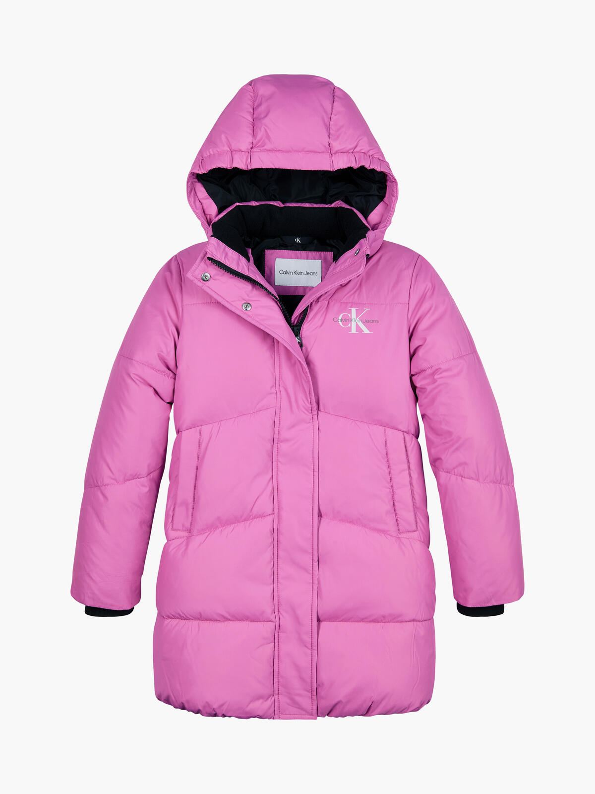 Calvin Klein CK LONG PUFFER COAT Kadın Pembe Şişme Mont
