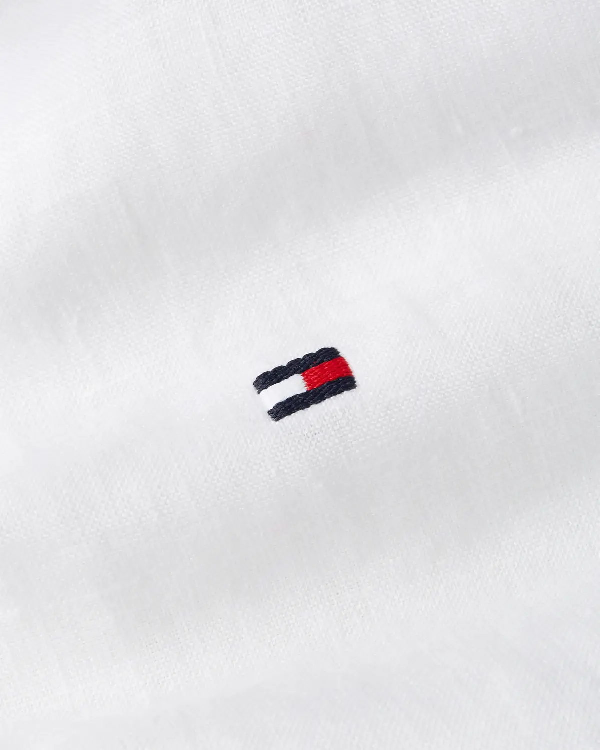 Tommy Hilfiger ESS LINEN S/S SHORT, YCF Beyaz Kadın Elbise-Etek