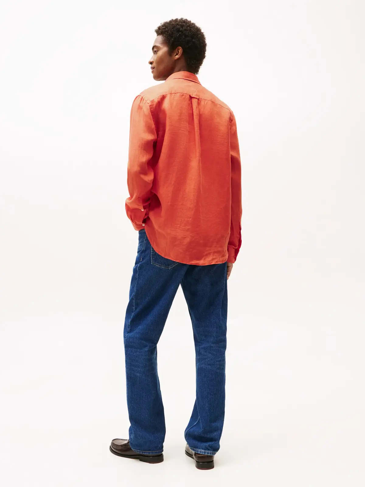 Tommy Hilfiger PIGMENT DYED LI SOLI, SCX Turuncu Erkek Gömlek