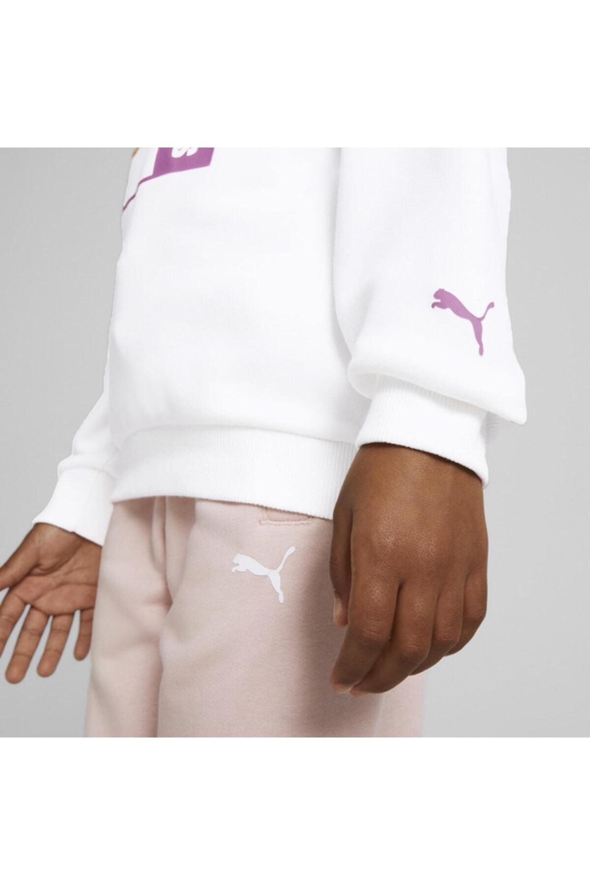 Puma X Sw Crew Tr Beyaz Erkek Çocuk Sweatshirt