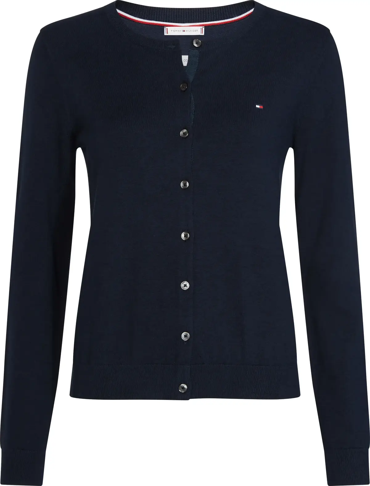 Tommy Hilfiger HERITAGE BUTTON-UP C Kadın Siyah Kazak