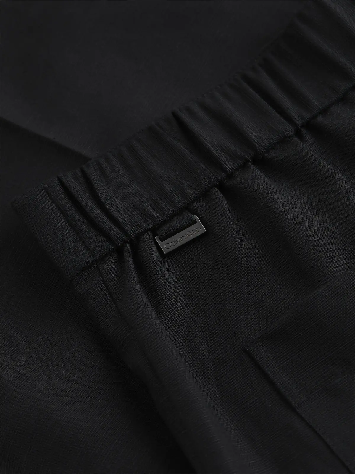 Calvin Klein LINEN BLEND SHORTS, BEH Siyah Kadın Şort