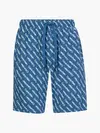 Calvin Klein S/S KNIT SHORT SET Erkek mavi Eşofman Takımı
