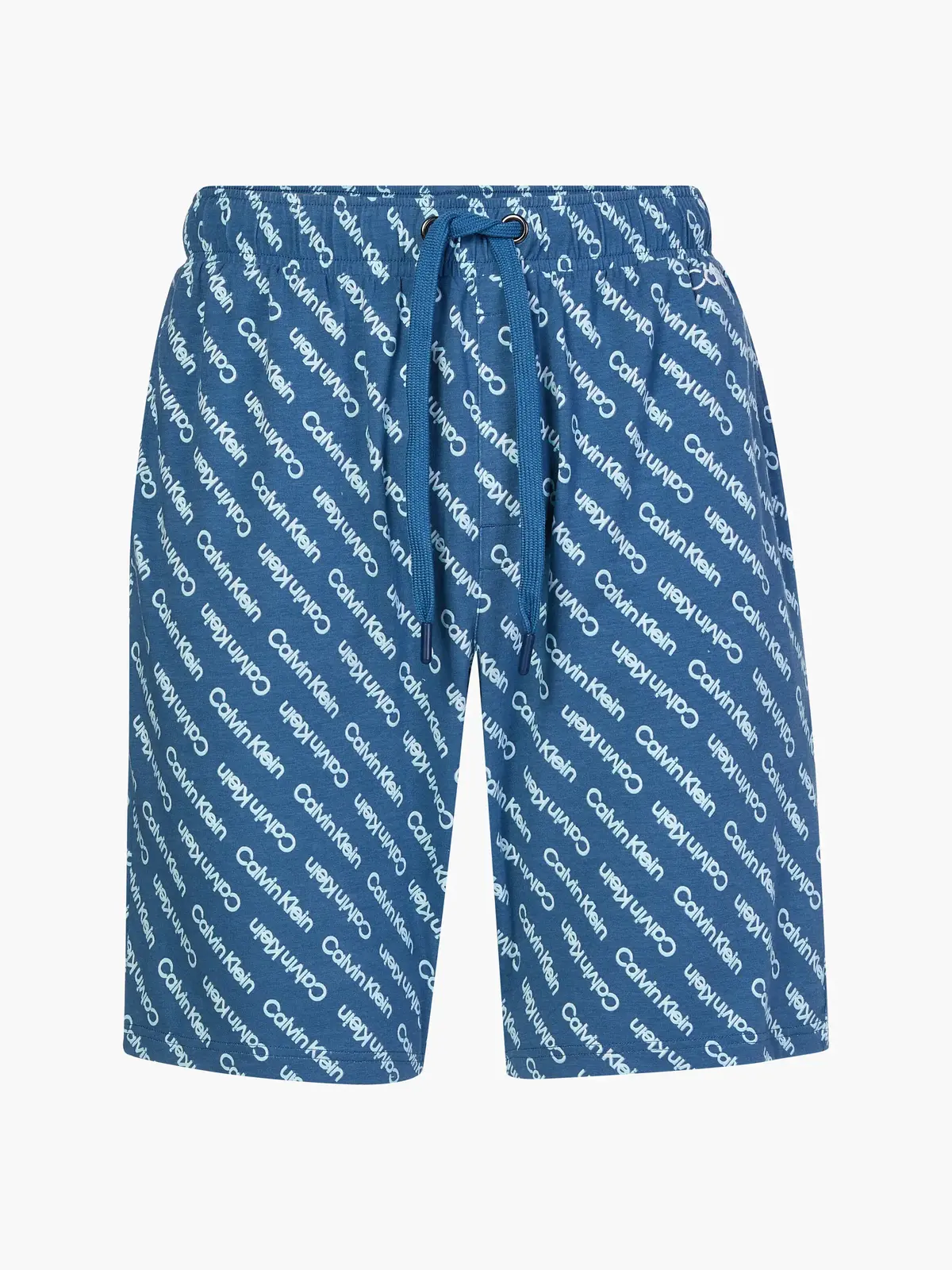 Calvin Klein S/S KNIT SHORT SET Erkek mavi Eşofman Takımı