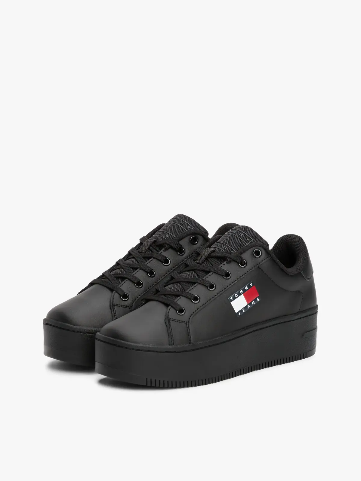 Tommy Hilfiger TJW FLATFORM ESS, BDS Siyah Kadın Spor Ayakkabı & Sneaker